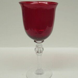 Morgantown Glass Works BRILLIANT RUBY 7 1/4 Inch High 8 Ounce Water Goblet